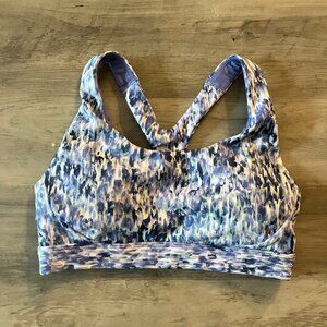 Athleta Ultimate Bra Flare Abstract Blue Small